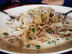 奶油培根意大利面-WOLFGANG PUCK KITCHEN & BAR(迪士尼小镇店)