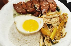 Melancholy Char Siu and Shredded Chicken Rice