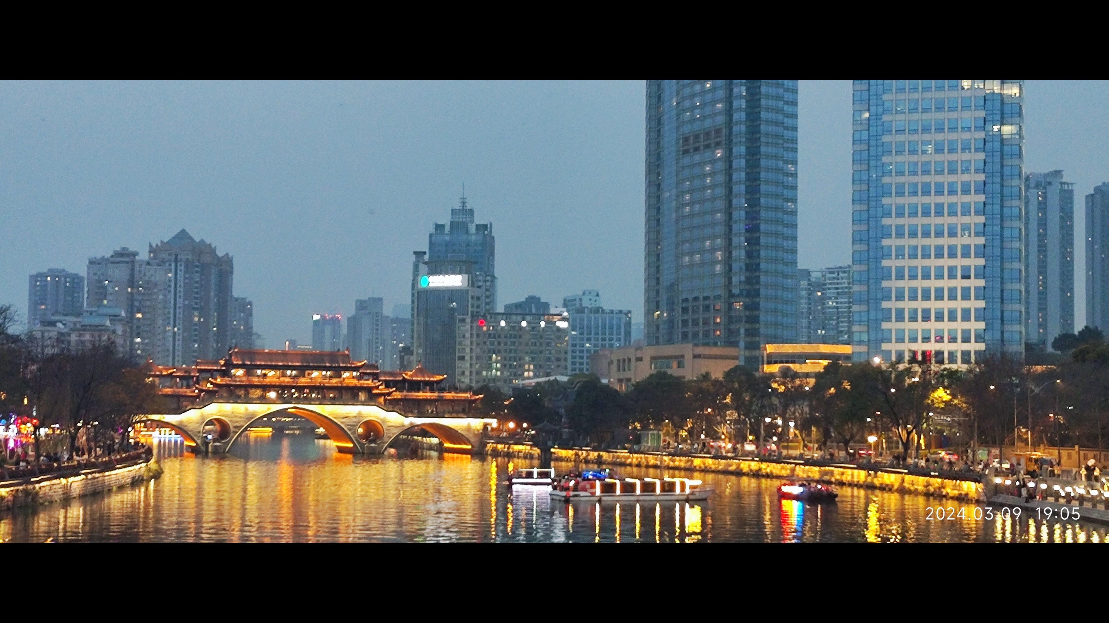 望江楼夜景图片