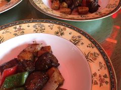 杏鲍菇配牛肉粒-桂花楼淮扬中餐厅(浦东香格里拉店)