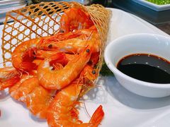 白灼基围虾-刘胖子家常菜·蹄花焖藕(中南店)