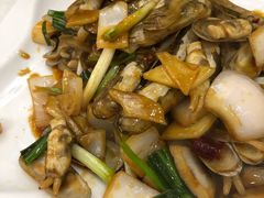 姜葱炒蛏子-沈家门小海鲜