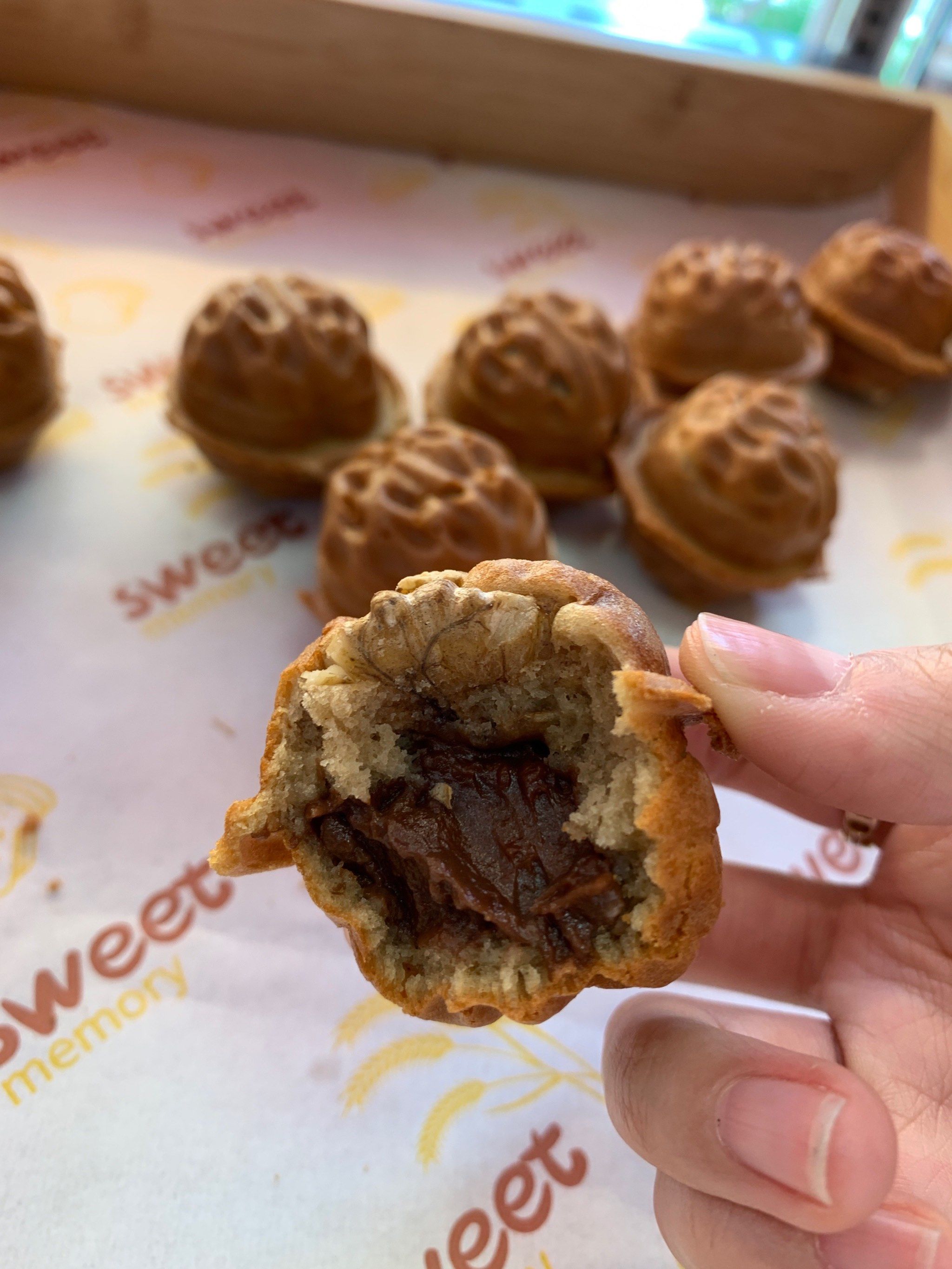 延吉也有核桃果子啦 一咬直爆浆
用的