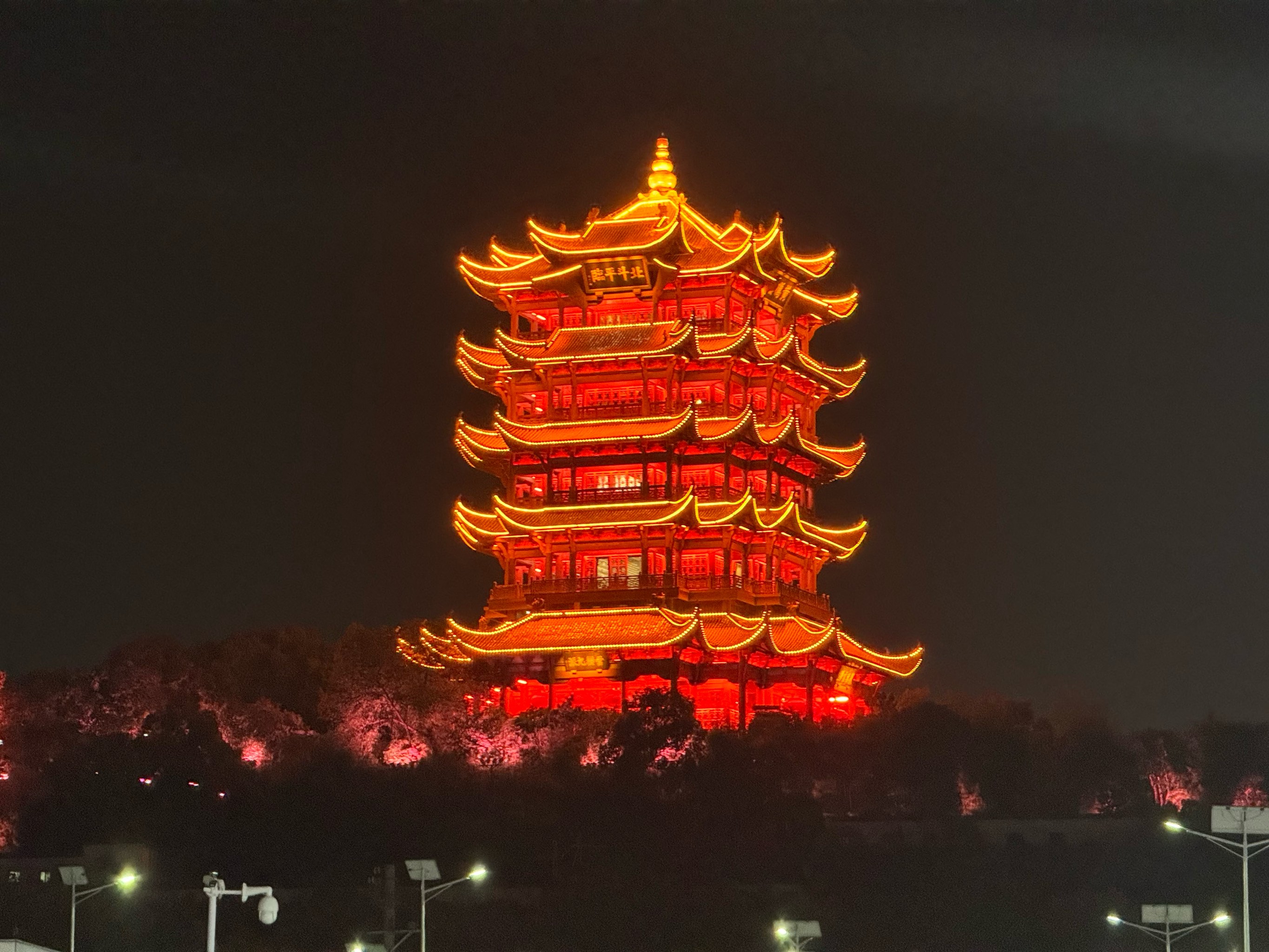 武汉夜景高清黄鹤楼图片