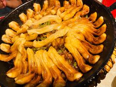大公鸡粘卷子-华盛园卷子王农家菜水库鱼