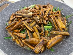 韭菜台炒鳝肚-怡园饭店-餐厅(四望亭店)