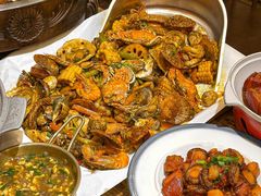-东来菜馆•手抓海鲜家常菜•海鲜锅贴(鸽子窝店)
