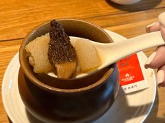 果木炭火煨羊肚菌竹笙野菌汤-庆春朴门