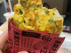 玉米肉酥花样蛋饼-永和大王(朝晖店)