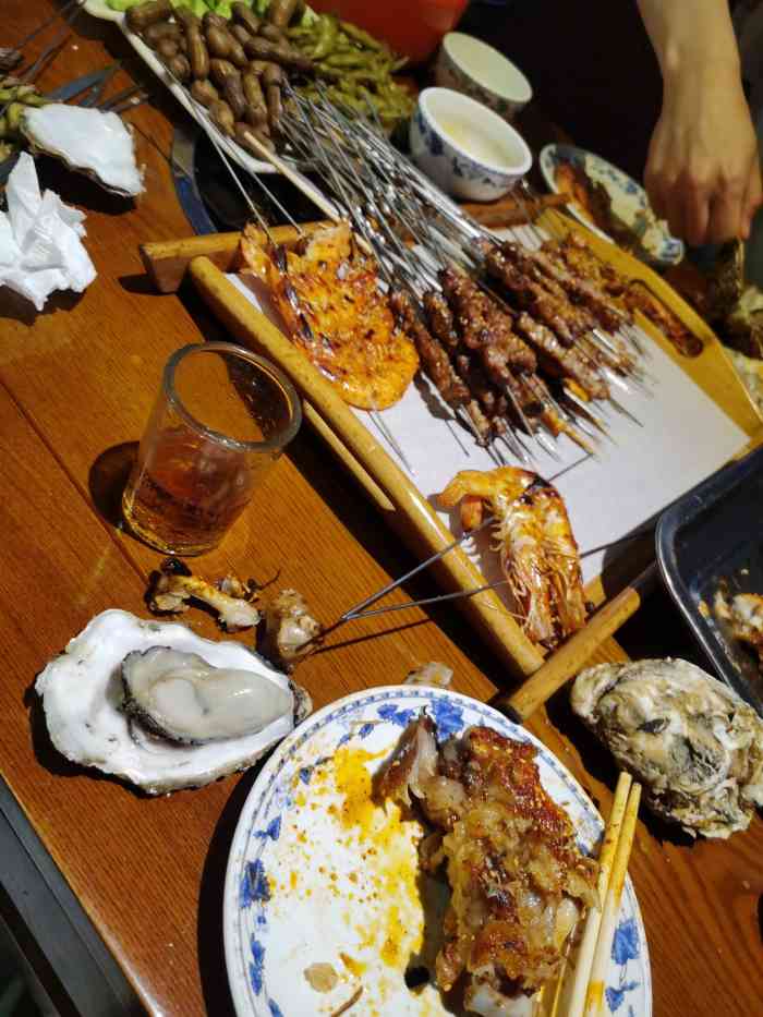 挺好的,半年多没吃烧烤,借着老公和哥们吃饭,我这个大肚婆也吃了会,一