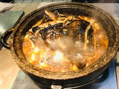 -海派美食·家宴海鲜青岛菜·石锅鲽鱼头(东方城店)