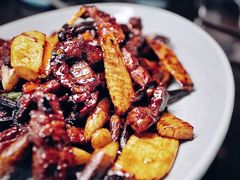 黑鸡枞菌笋尖小炒牛柳-环球港凯悦 · 享悦中餐厅