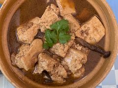 鸡汤炖卤水豆腐-丽泽山庄·生态怀柔菜·虹鳟鱼(红螺寺店)