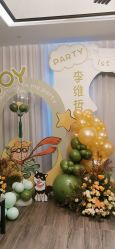 -宝宝百日宴周岁生日派对气球布置策划