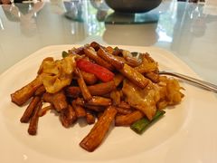 菌菇炒螺片-燕春园中餐厅-北大博雅国际酒店