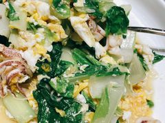 笔管鱼小白菜-开海·红岛海鲜虾水饺(石老人店)