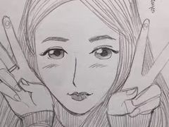 给客人画的卡通画-獨門烤肉(开发区店)