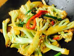 干锅有机花菜-老头儿油爆虾(星光一期店)