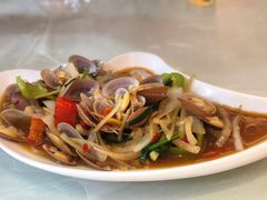 姜葱炒花甲-覃记海鲜美食餐厅
