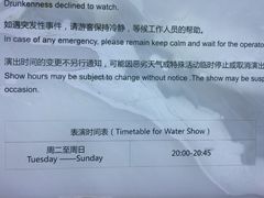 一定要注意的注意事項-欢乐海岸水秀剧场