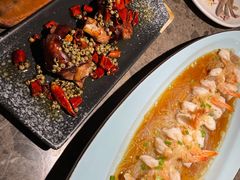 金银蒜蒸凤尾虾-绿茶餐厅(天津天河城店)