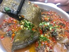 现场高压锅剁椒蒸甲鱼-东湖印象汉寿特色甲鱼钵子菜(渔人码头店)
