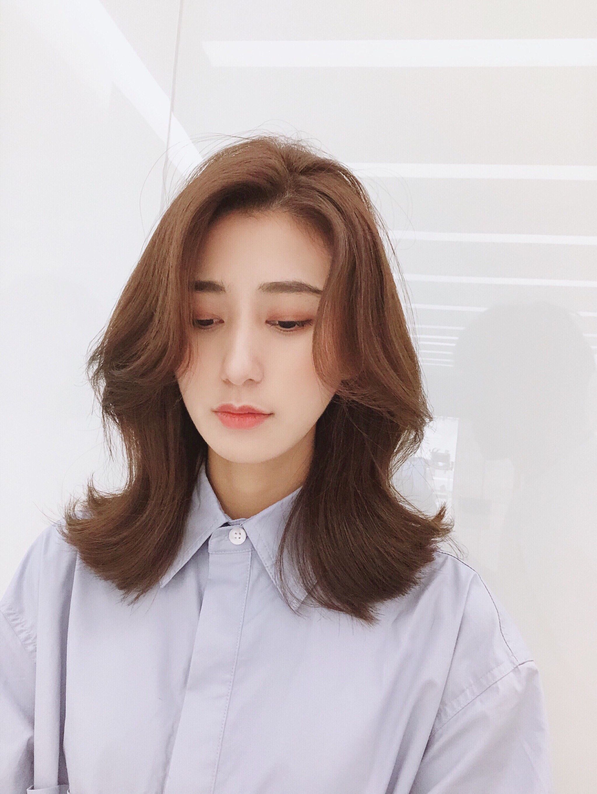 锁骨发 好看易于打理的发型 秋冬披头发的