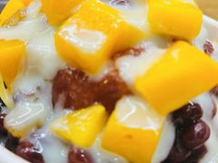 鲜芒果红豆炼乳刨冰-梁子刨冰王(鞍山西道店)