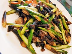 鸡枞菇炒芦笋-闯关东东北农家菜(崂山石老人店)