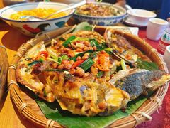 煎焗鱼头-园林美食城·本土农家菜(杨和镇店)