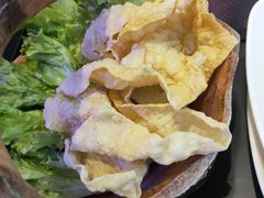 炸豆皮生菜-热火朝天鲜切牛肉火锅(南强街巷店)