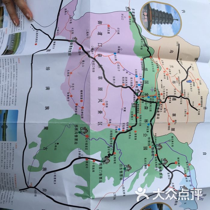 塞罕坝景区地图图片