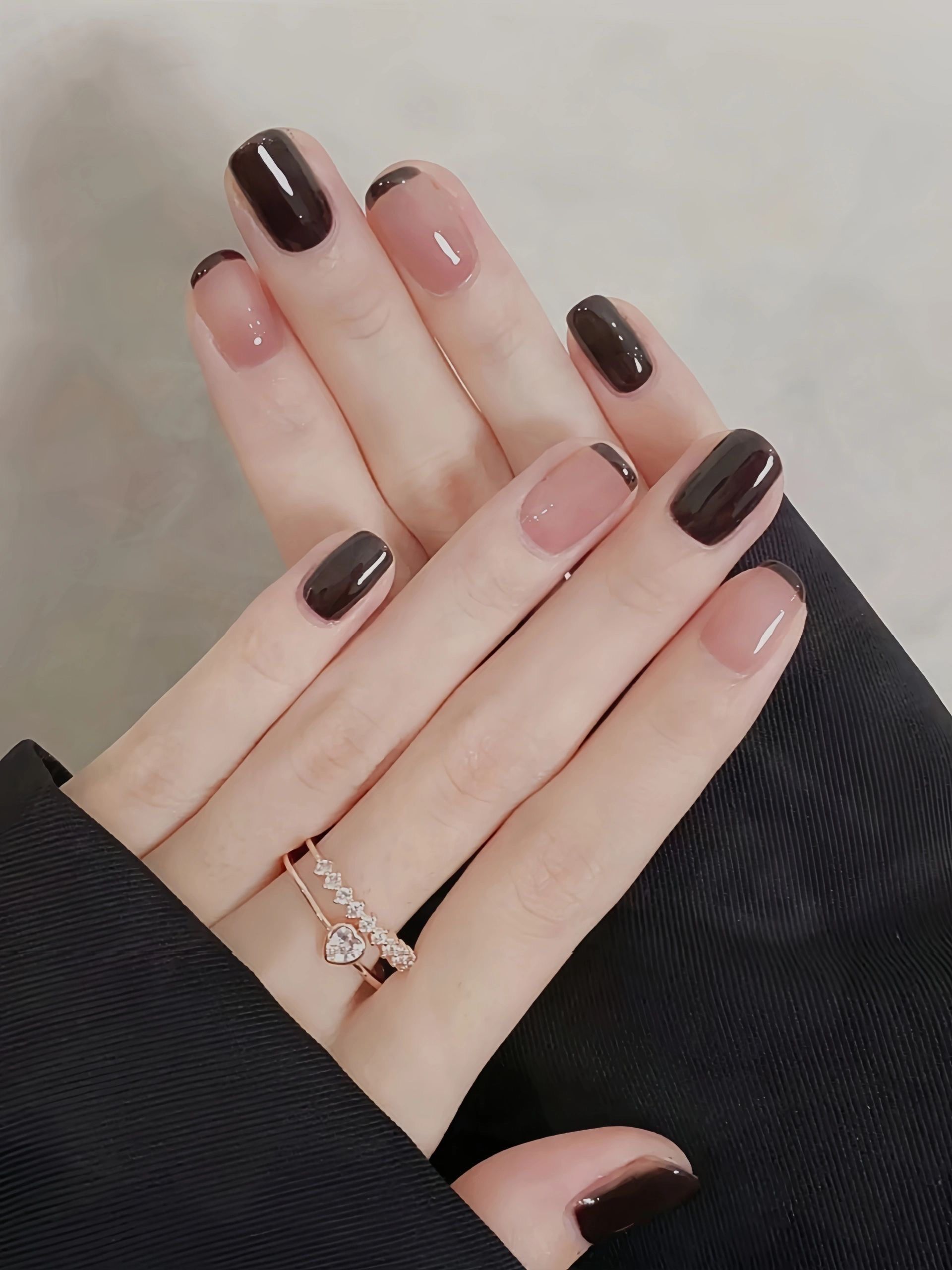 秋季新款时尚跳色简约气质美甲