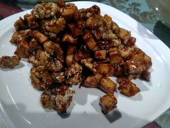 琥珀核桃仁芥蓝-素心斋素食餐厅