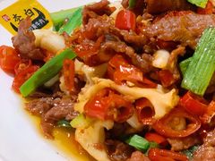 小炒黄牛肉-敬李白·江南小馆(万达店)