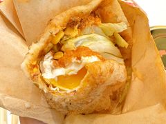-小红车炸蛋葱油饼