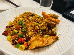 油炸虾皮炒时蔬-新加坡海鲜(国贸商城店)