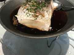 腊味榄角蒸西江大鲫鱼-五稻厨房粤西菜(新闻店)