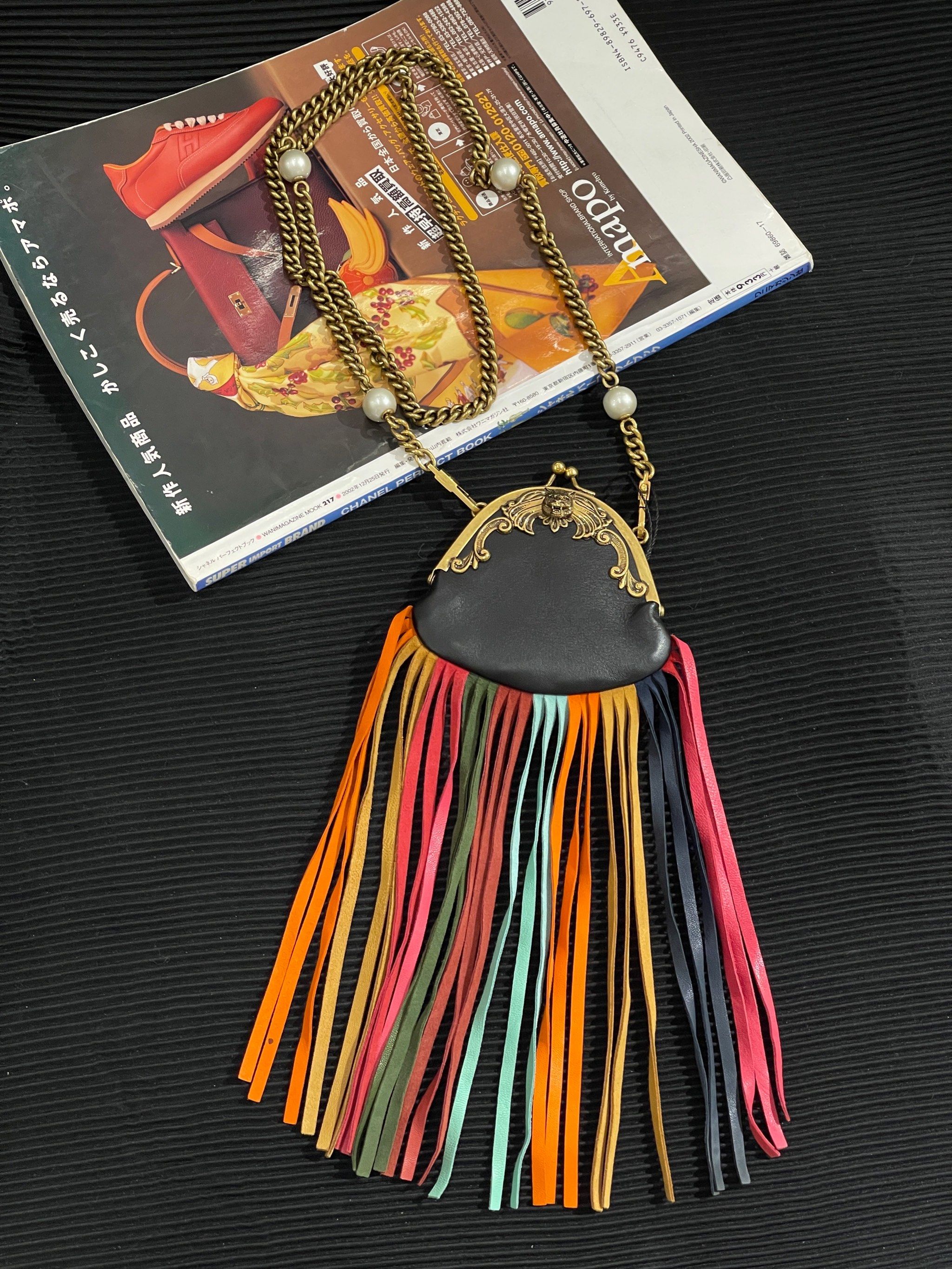 少见稀有的古驰流苏小链条包