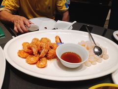 清炒虾仁拼元宝虾-望乡楼上海菜(日月光店)