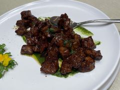 黑椒青酱牛肉粒-将相和·海鲜蒸饺大连菜