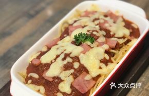Cheese Bacon Meat Sauce Baked Pasta