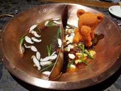 菌汤太极锅底-重庆地瓜老火锅(广渠门店)