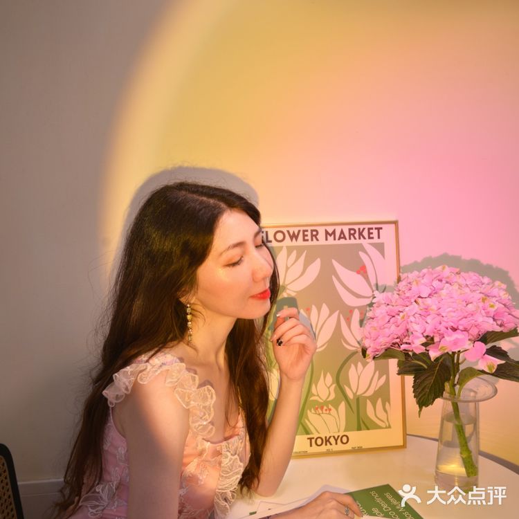 明发新店|绝美日落灯韩式小清新餐厅