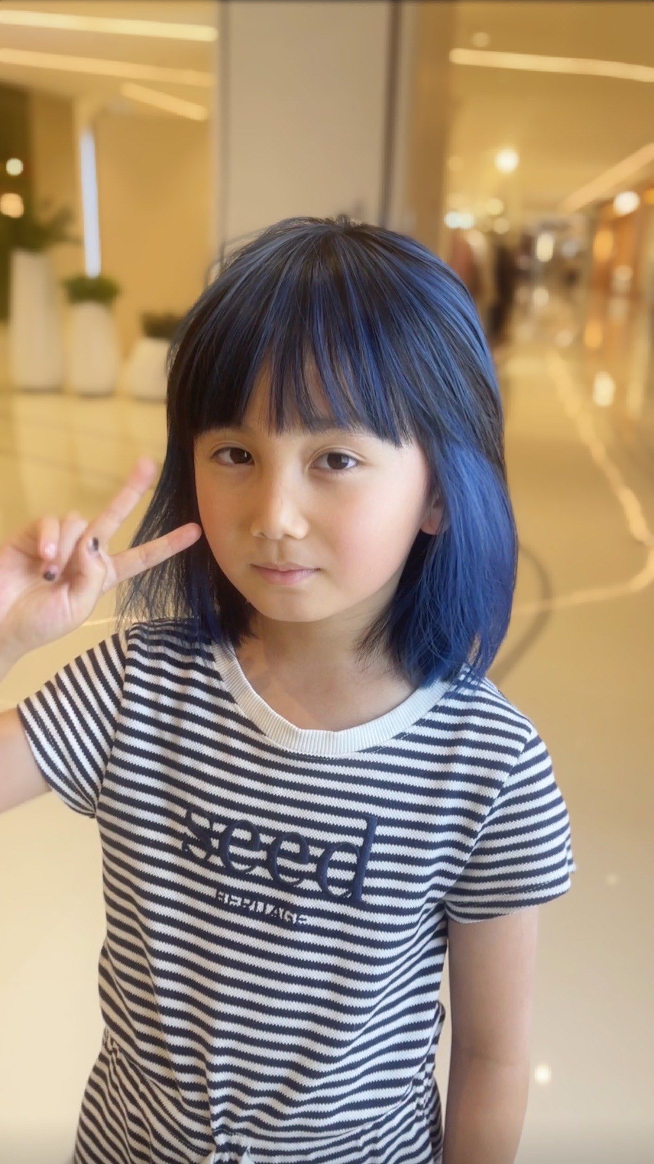 小朋友的时尚发型 设计染