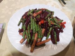 红菜根豆角炒玉松-佛有缘素食馆·荔湾老字号(陈家祠首店)