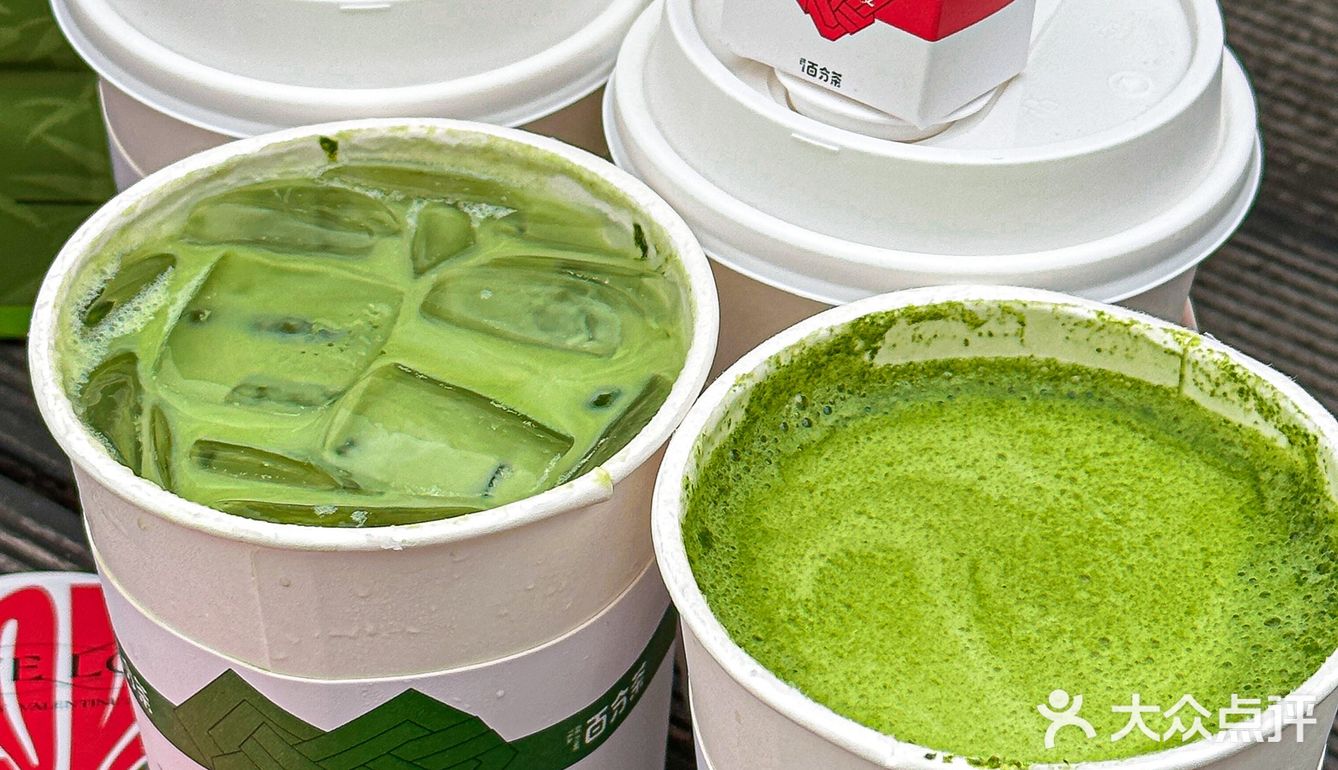 抹茶脑袋都去冲百分茶情人节新品！🍵好浓郁！
