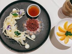 三年金钱火腿配大理手撕乳扇-泓0871臻选云南菜·味庄