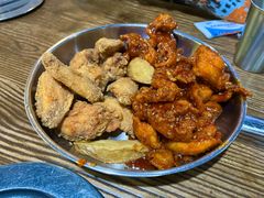 韩式辣子鸡原味鸡双拼-MI WU FACTORY米屋美食工厂餐厅(绿地店)