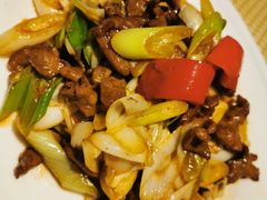 葱爆羊羔肉-巴扎美食·新疆菜·西域歌舞表演餐厅(新疆大厦店)